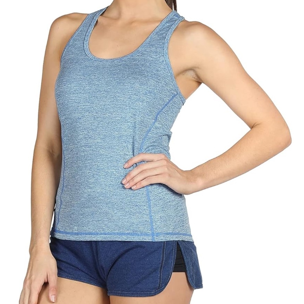 Icyzone Light Blue Racerback Tank Top XS + BONUS will add dark gray one too